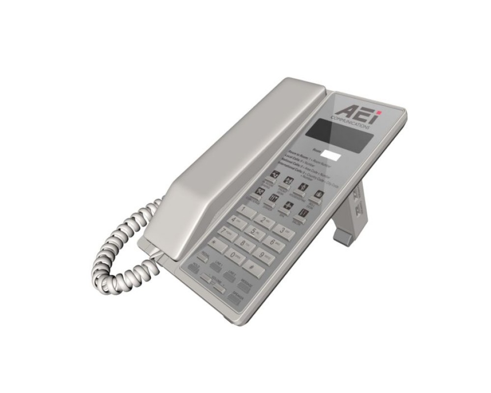 AEi VM-7108-SU(POE) - Белый однолинейный SIP-телефон — Hotel Phones | IP- телефоны, аналоговые телефоны для отелей